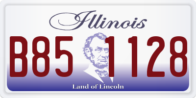 IL license plate B851128