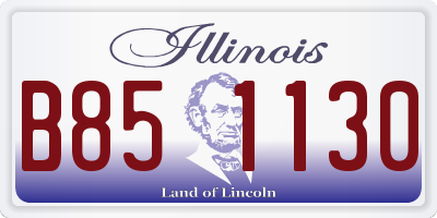 IL license plate B851130