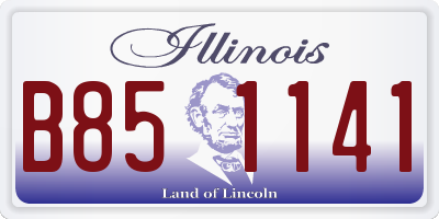 IL license plate B851141