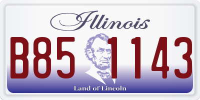 IL license plate B851143