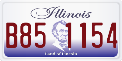 IL license plate B851154