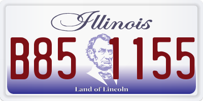 IL license plate B851155