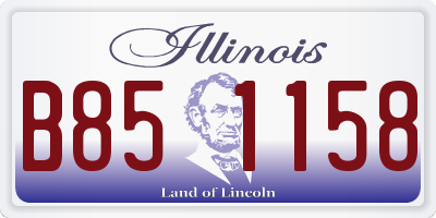 IL license plate B851158
