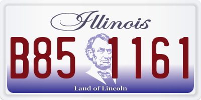IL license plate B851161