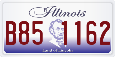 IL license plate B851162