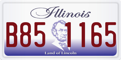IL license plate B851165