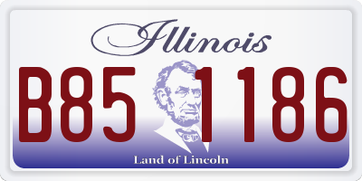 IL license plate B851186