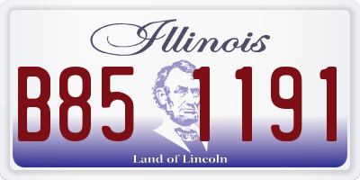 IL license plate B851191