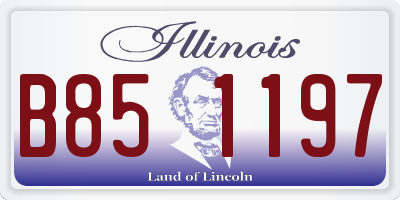 IL license plate B851197