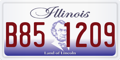 IL license plate B851209
