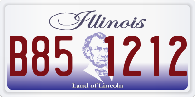 IL license plate B851212