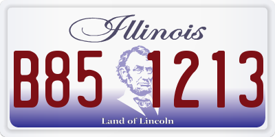 IL license plate B851213
