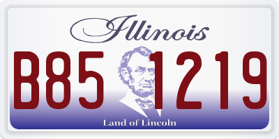 IL license plate B851219