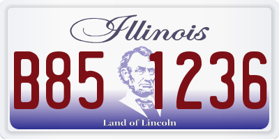 IL license plate B851236