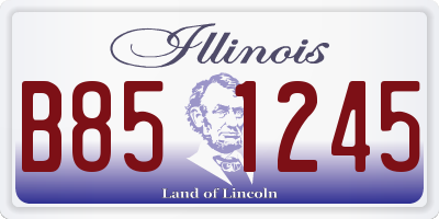 IL license plate B851245