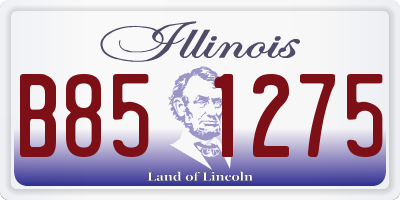 IL license plate B851275