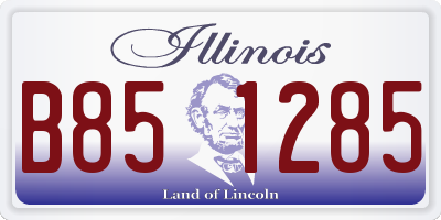 IL license plate B851285