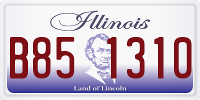 IL license plate B851310