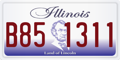 IL license plate B851311