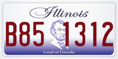 IL license plate B851312