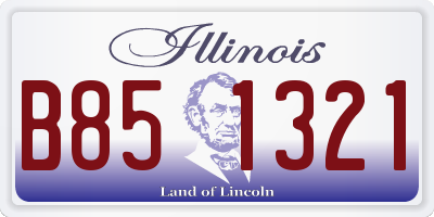 IL license plate B851321