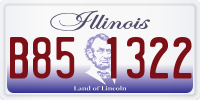 IL license plate B851322