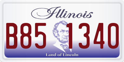 IL license plate B851340