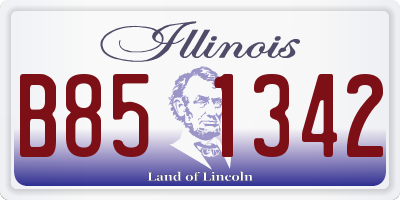 IL license plate B851342