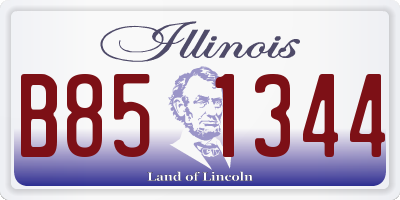 IL license plate B851344