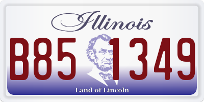 IL license plate B851349