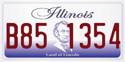 IL license plate B851354