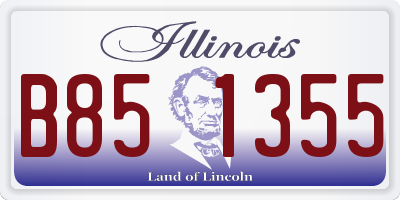 IL license plate B851355