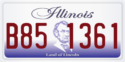 IL license plate B851361