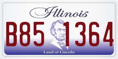 IL license plate B851364