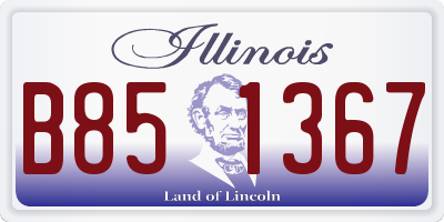 IL license plate B851367