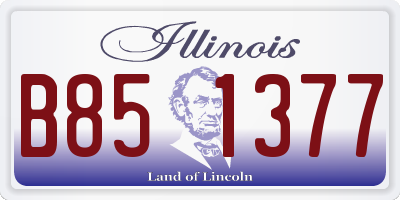 IL license plate B851377