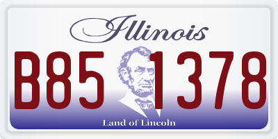 IL license plate B851378