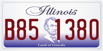 IL license plate B851380