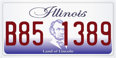 IL license plate B851389