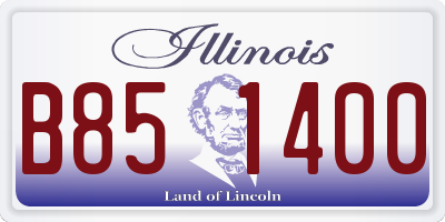 IL license plate B851400