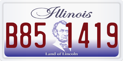 IL license plate B851419