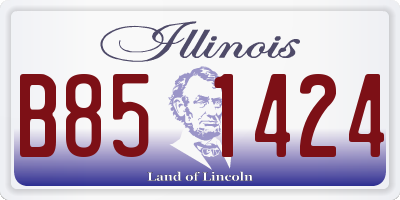 IL license plate B851424