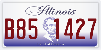IL license plate B851427