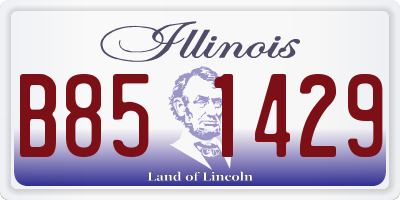 IL license plate B851429