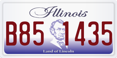 IL license plate B851435