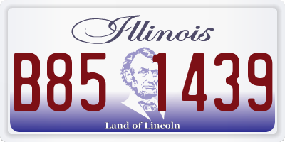 IL license plate B851439