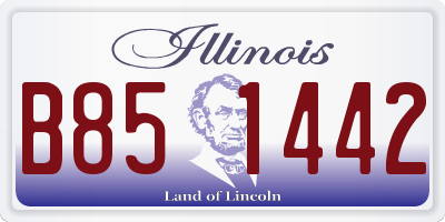 IL license plate B851442