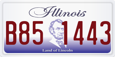 IL license plate B851443