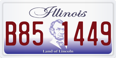 IL license plate B851449
