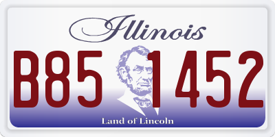 IL license plate B851452